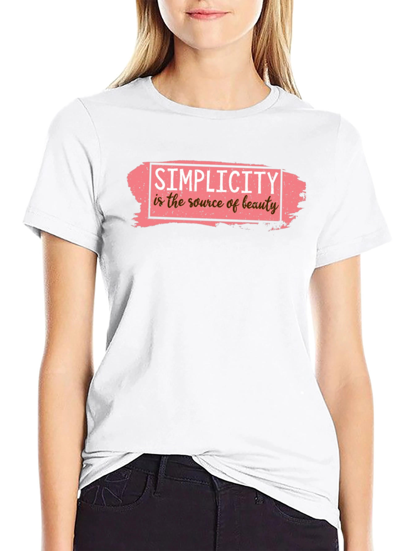 Simplicity is Beauty Black Graphic Tee