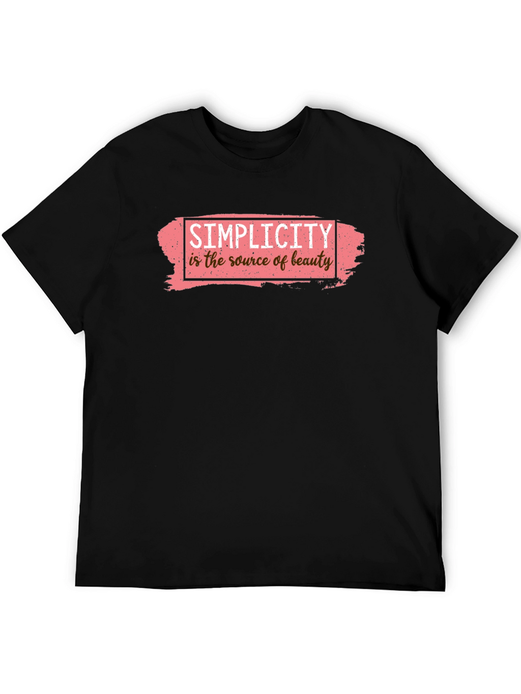 Simplicity is Beauty Black Graphic Tee