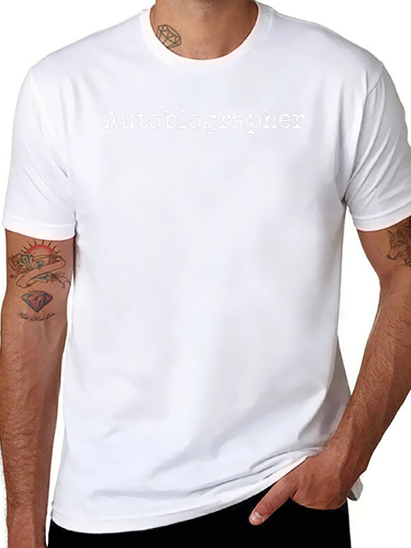 Autobiographer Black T-Shirt - Novelty Writer Apparel