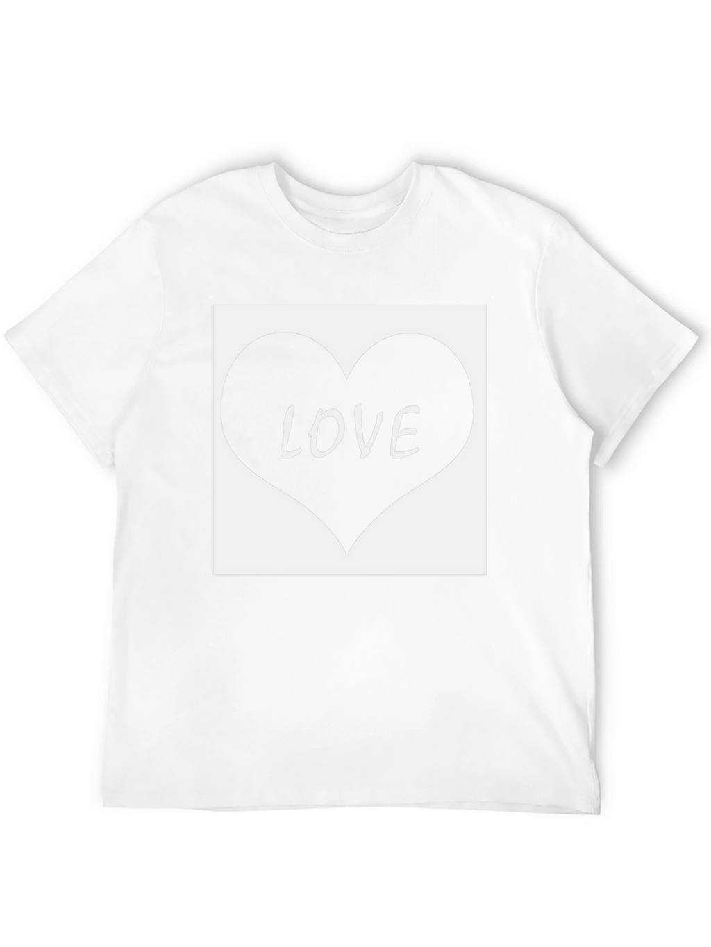 Love Heart Graphic Tee - Black Cotton Blend