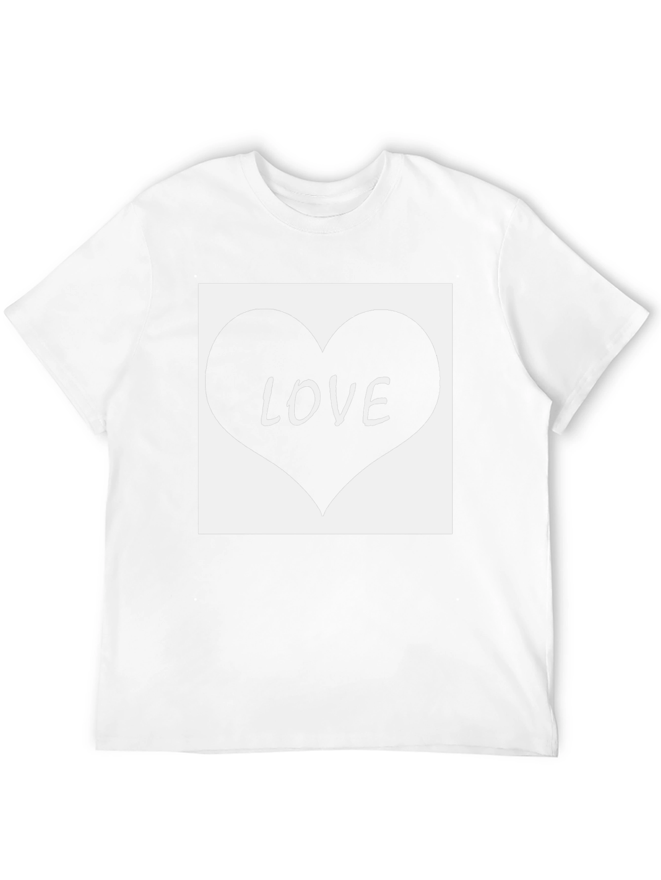Love Heart Graphic Tee - Black Cotton Blend
