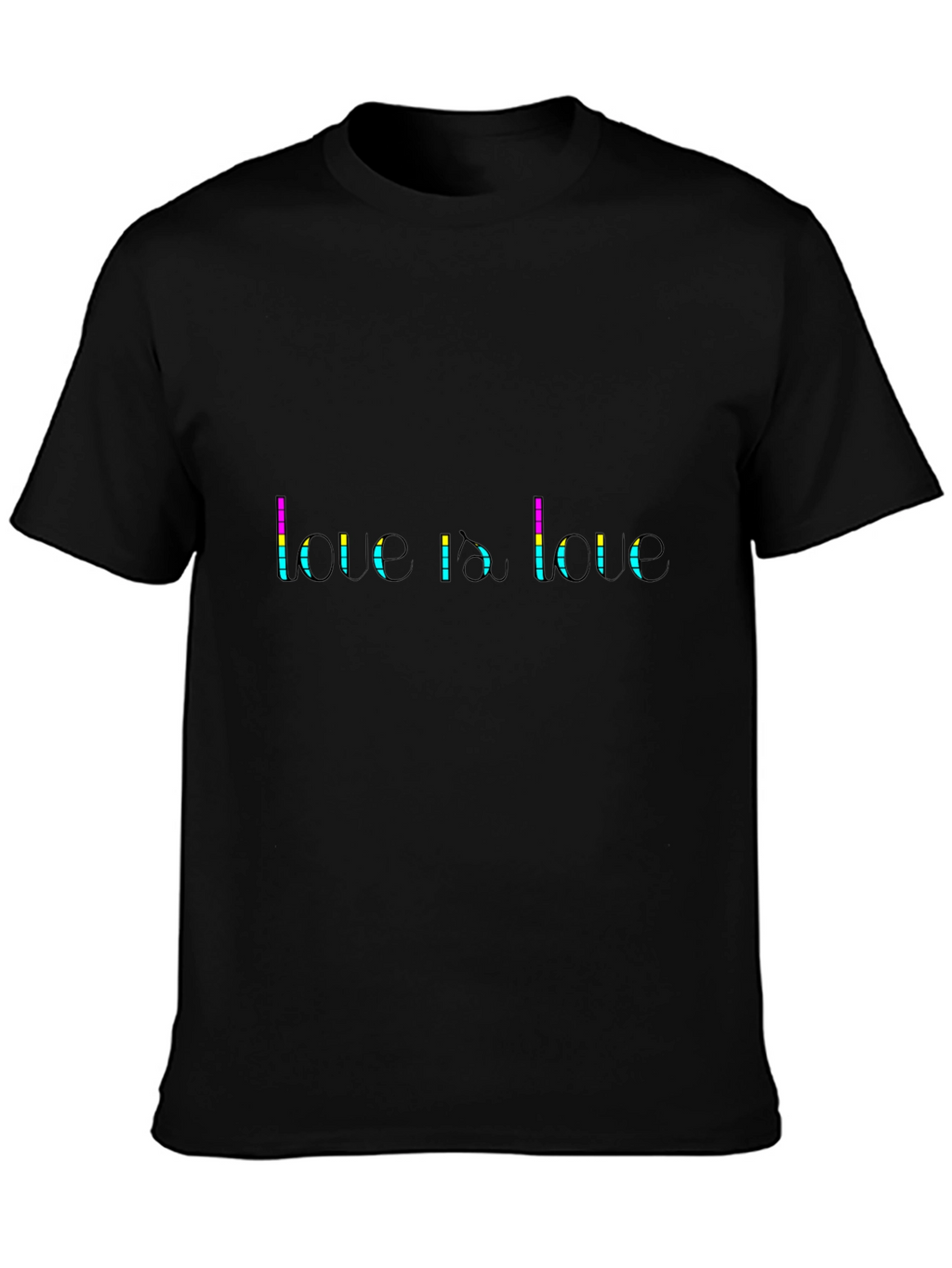 Love Is Love Graphic Tee - Black Pride T-Shirt