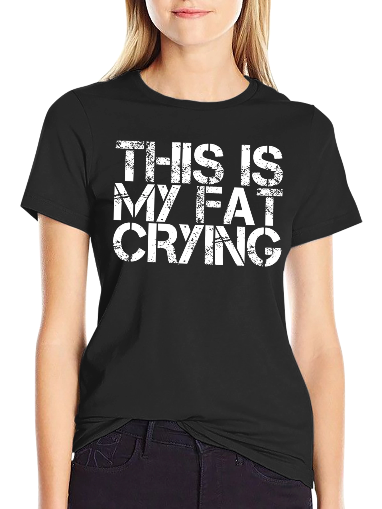 Funny Fat Crying T-Shirt - Soft Cotton Blend