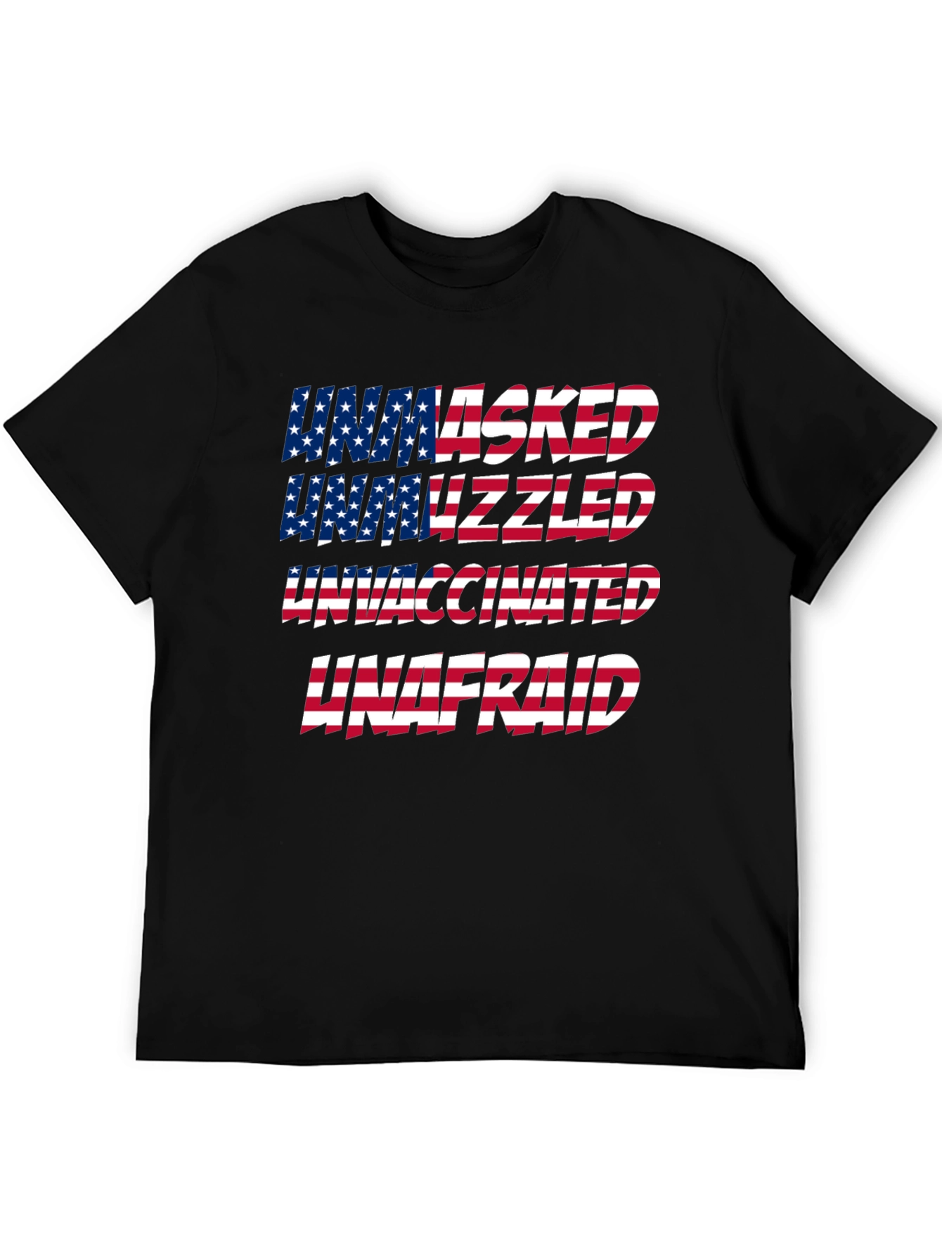 Unmasked Unvaxxed Unafraid Patriotic T-Shirt