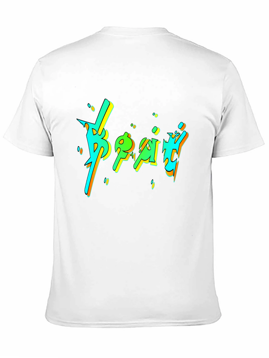 Vibrant Graphic Print Black T-Shirt
