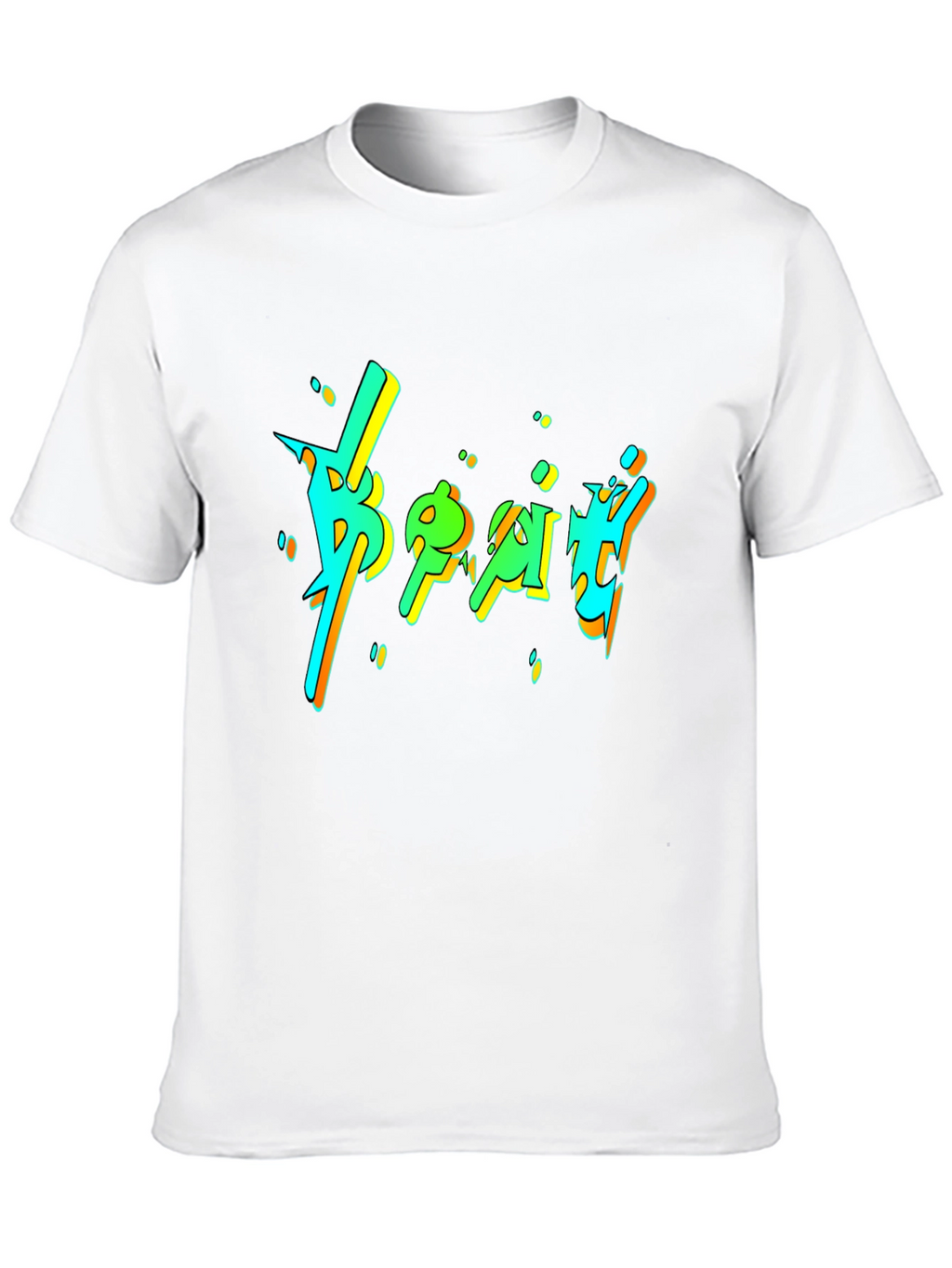 Vibrant Graphic Print Black T-Shirt