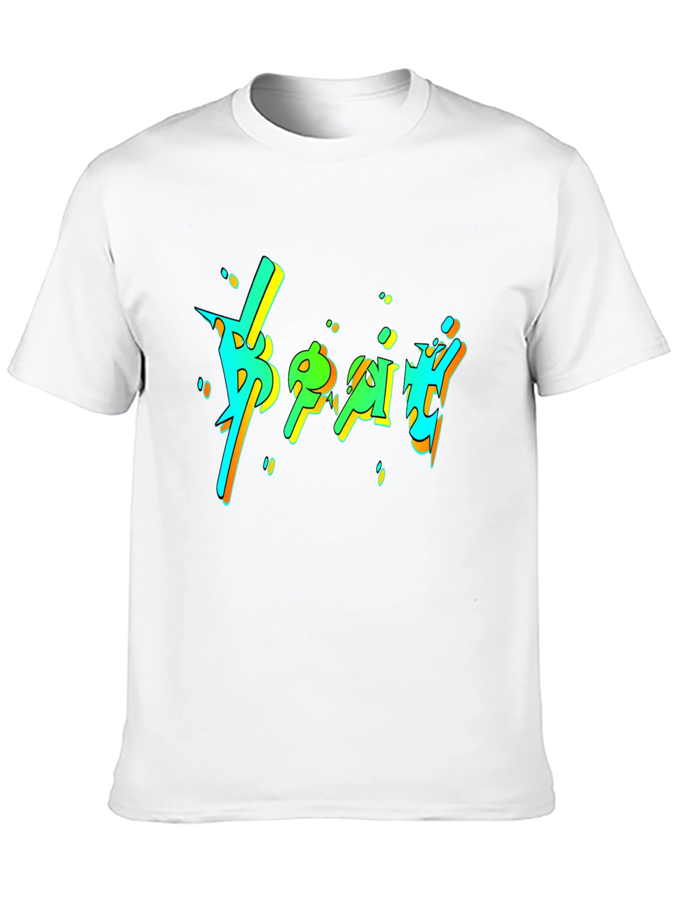 Vibrant Graphic Print Black T-Shirt