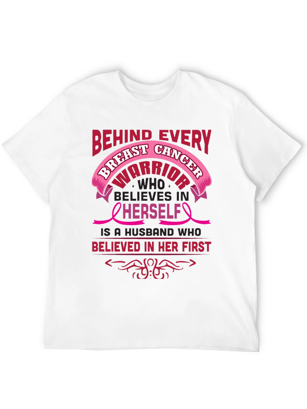 Breast Cancer Awareness Husband Warrior T-Shirt