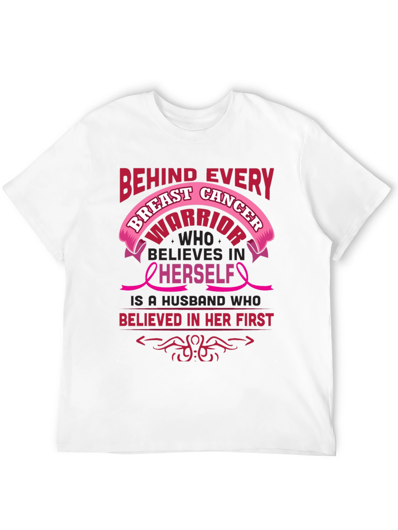 Breast Cancer Awareness Husband Warrior T-Shirt