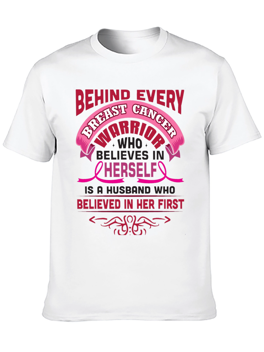 Breast Cancer Awareness Husband Warrior T-Shirt