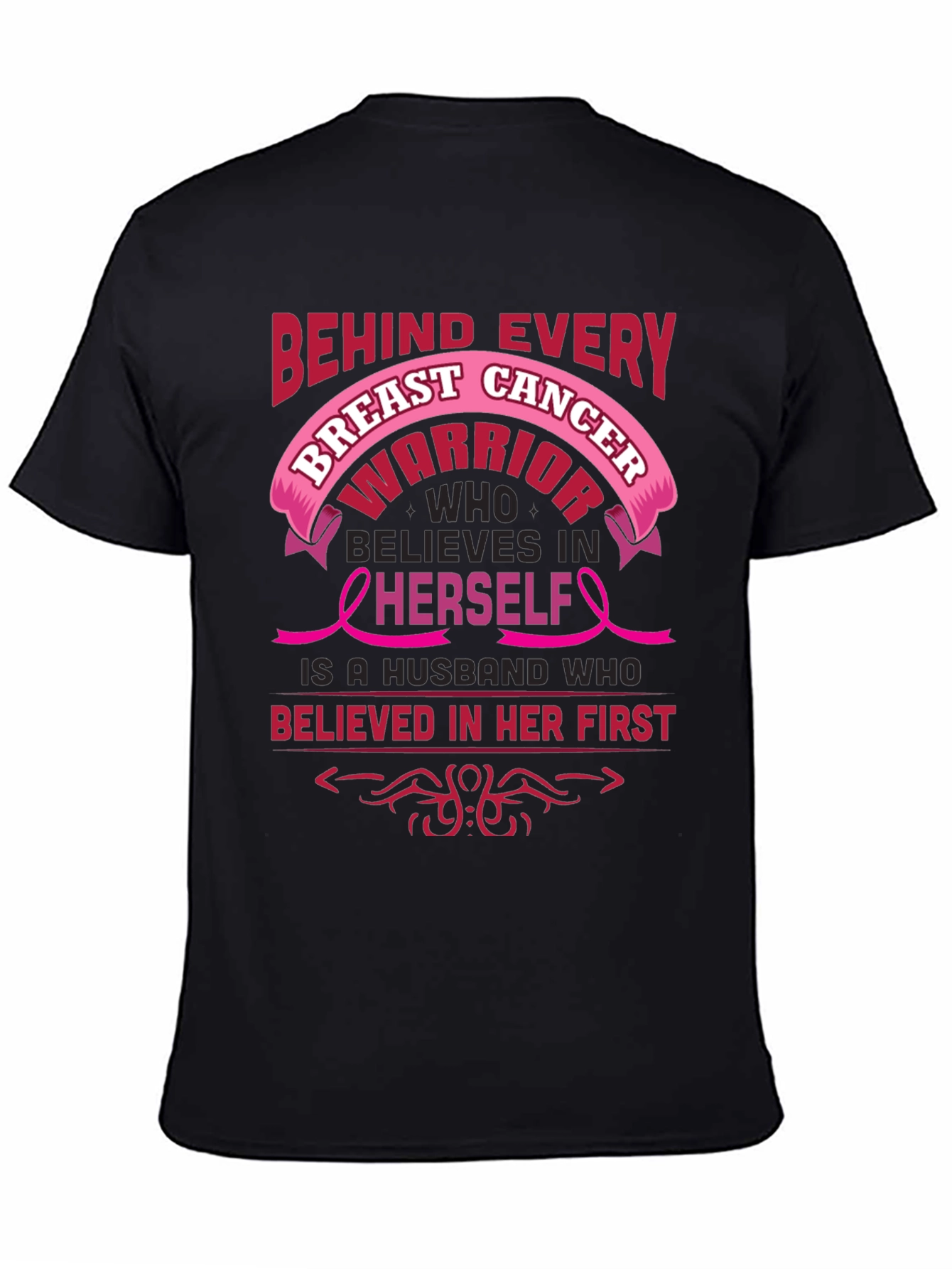 Breast Cancer Awareness Husband Warrior T-Shirt