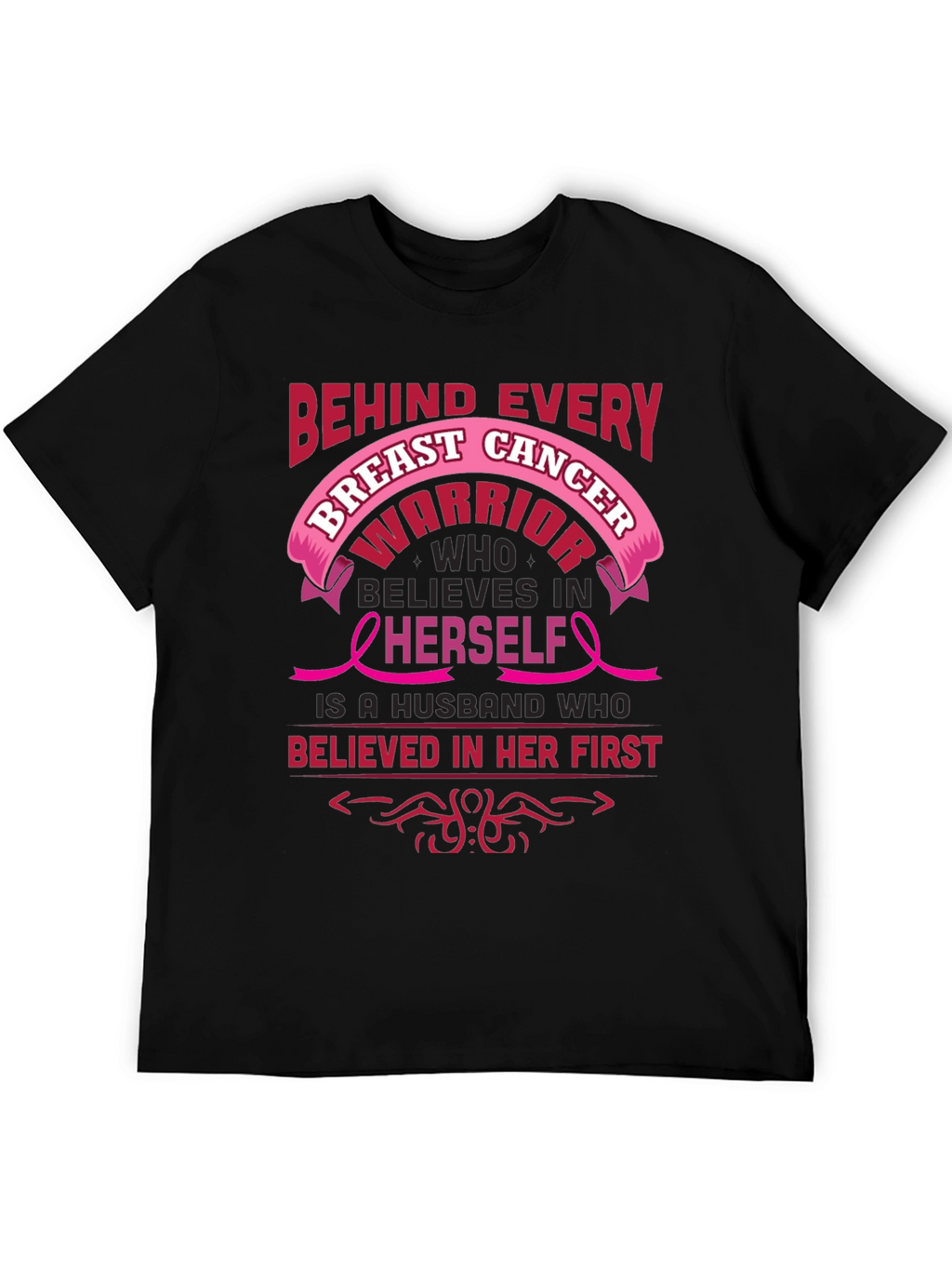 Breast Cancer Awareness Husband Warrior T-Shirt