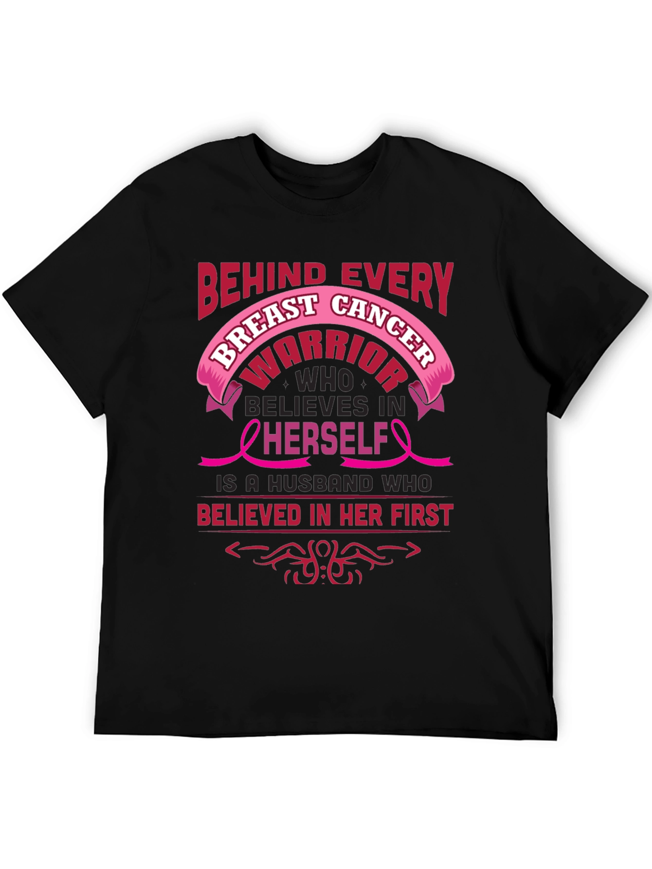 Breast Cancer Awareness Husband Warrior T-Shirt