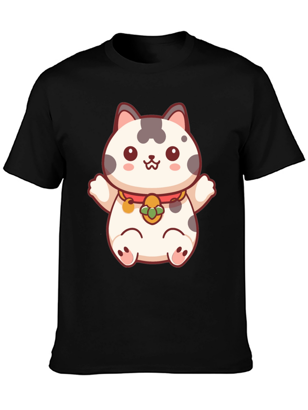 Lucky Cat T-Shirt - Kawaii Maneki Neko Design