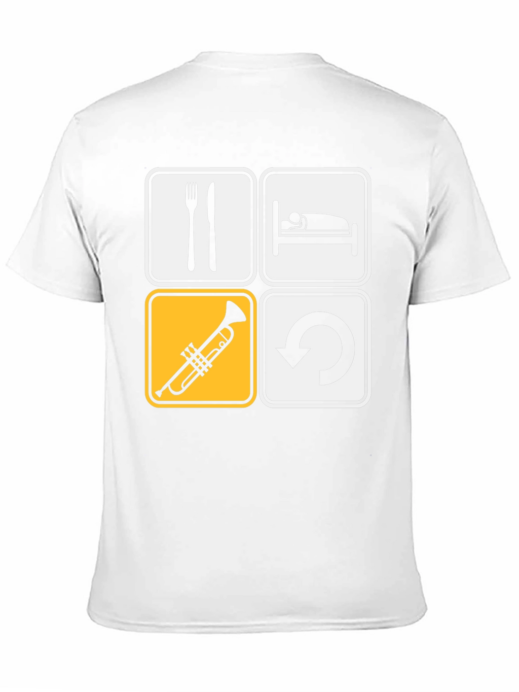 Eat Sleep Trumpet Repeat Black T-Shirt