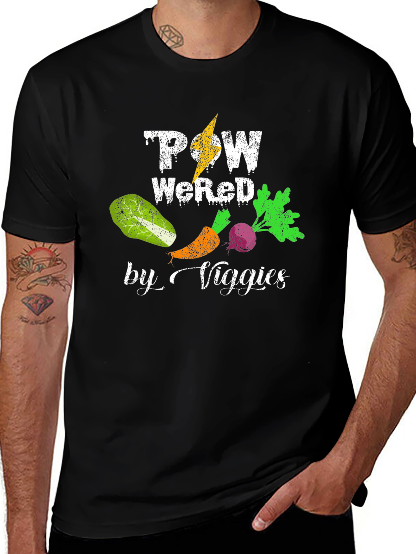 Powered By Veggies T-Shirt - Vegan Apparel
