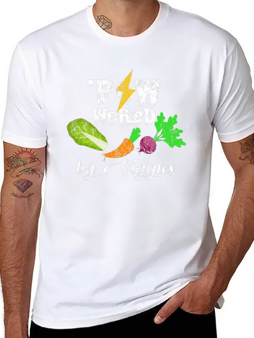 Powered By Veggies T-Shirt - Vegan Apparel