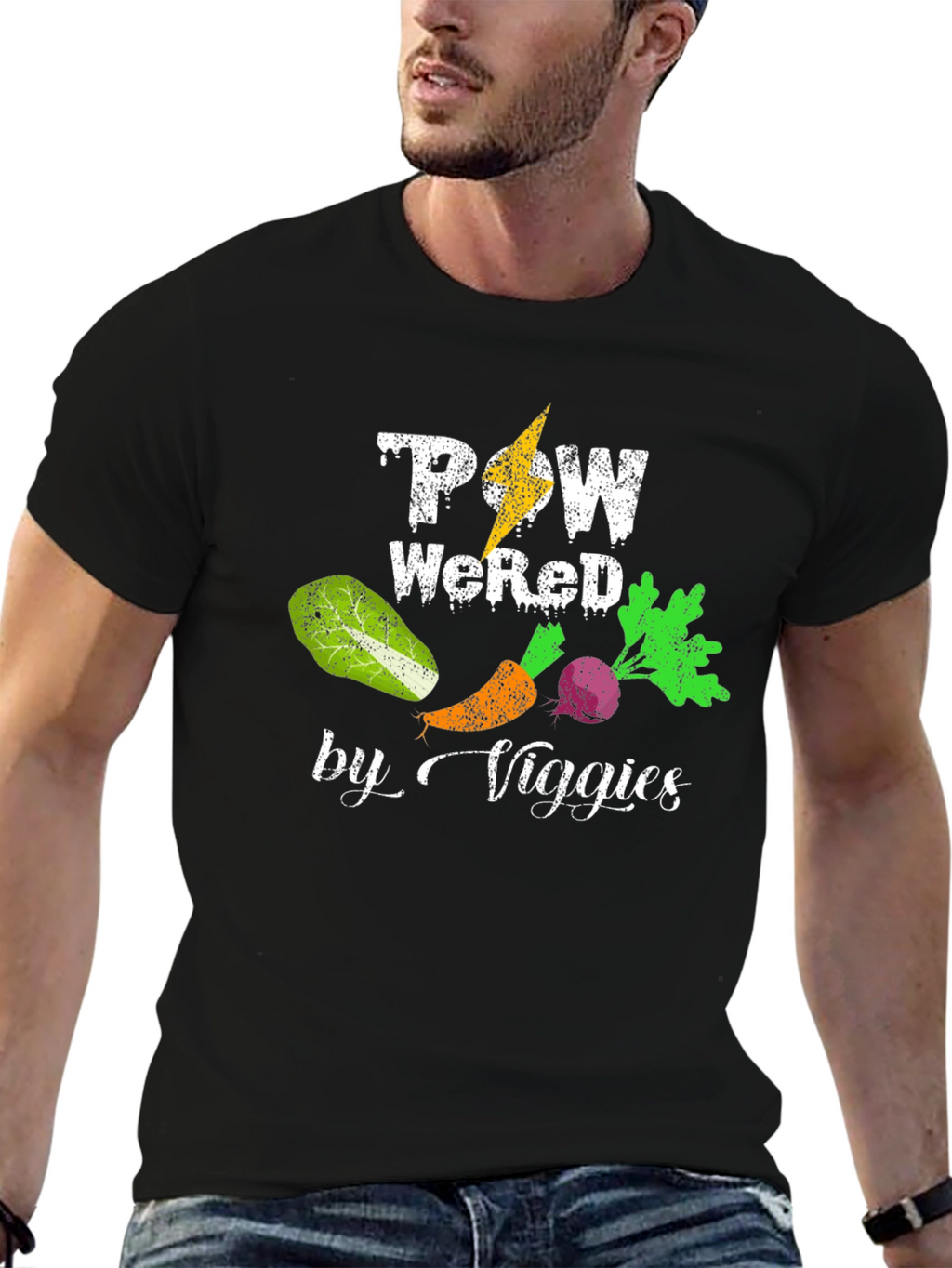 Powered By Veggies T-Shirt - Vegan Apparel