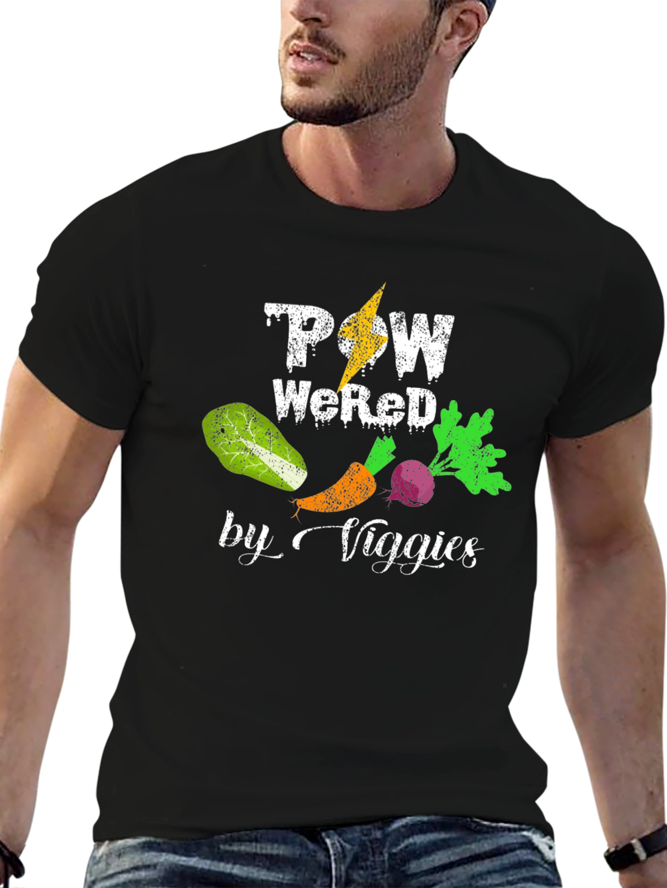 Powered By Veggies T-Shirt - Vegan Apparel