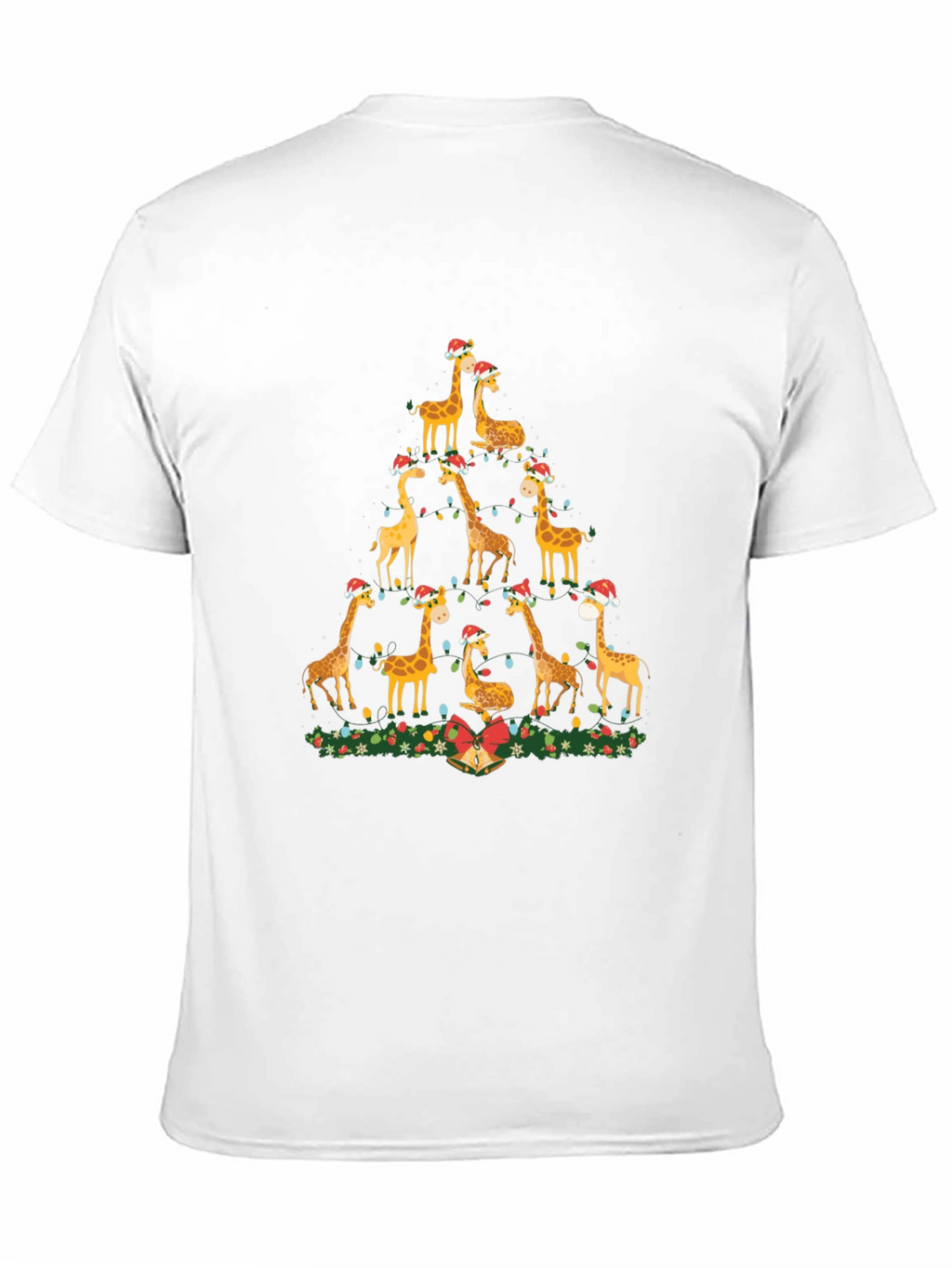 Festive Giraffe Christmas Tree T-Shirt