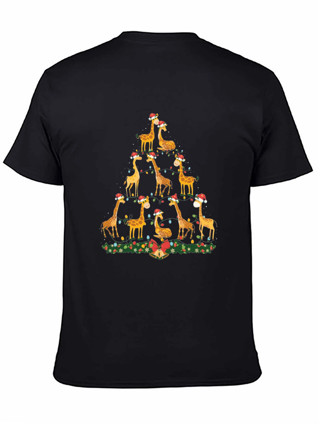 Festive Giraffe Christmas Tree T-Shirt