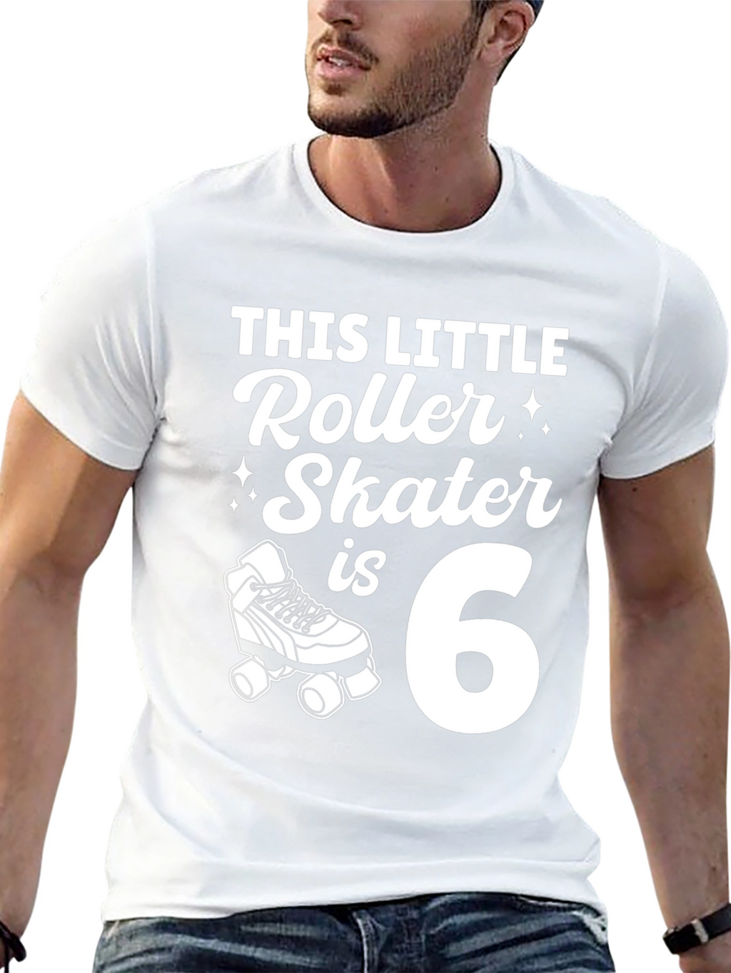 This Little Roller Skater Is 6 - Birthday T-Shirt