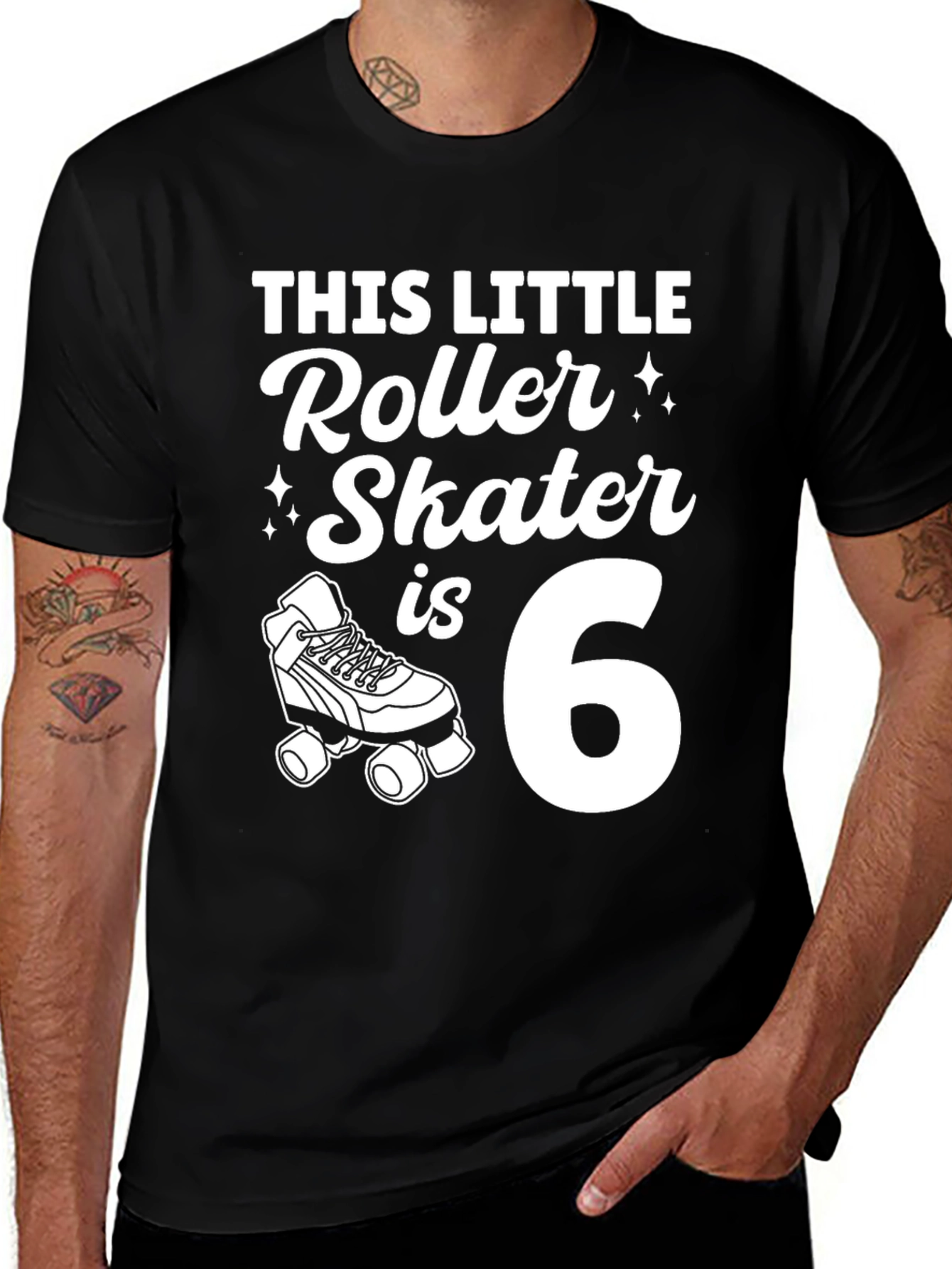 This Little Roller Skater Is 6 - Birthday T-Shirt