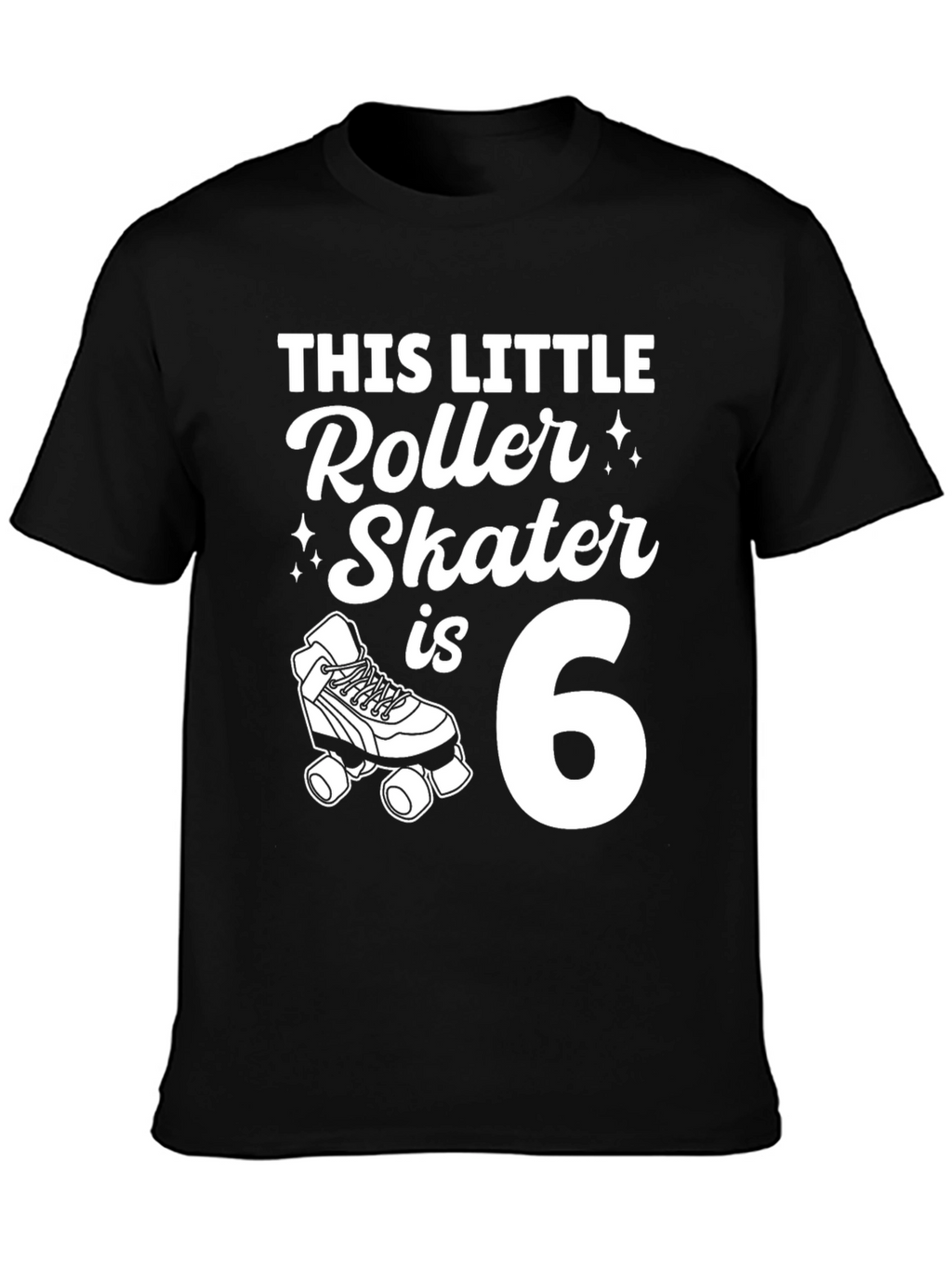 This Little Roller Skater Is 6 - Birthday T-Shirt