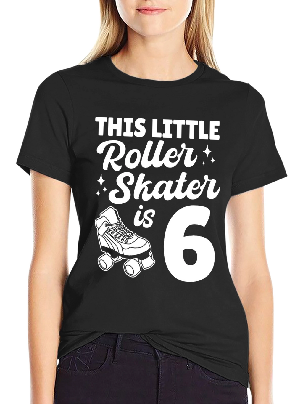 This Little Roller Skater Is 6 - Birthday T-Shirt