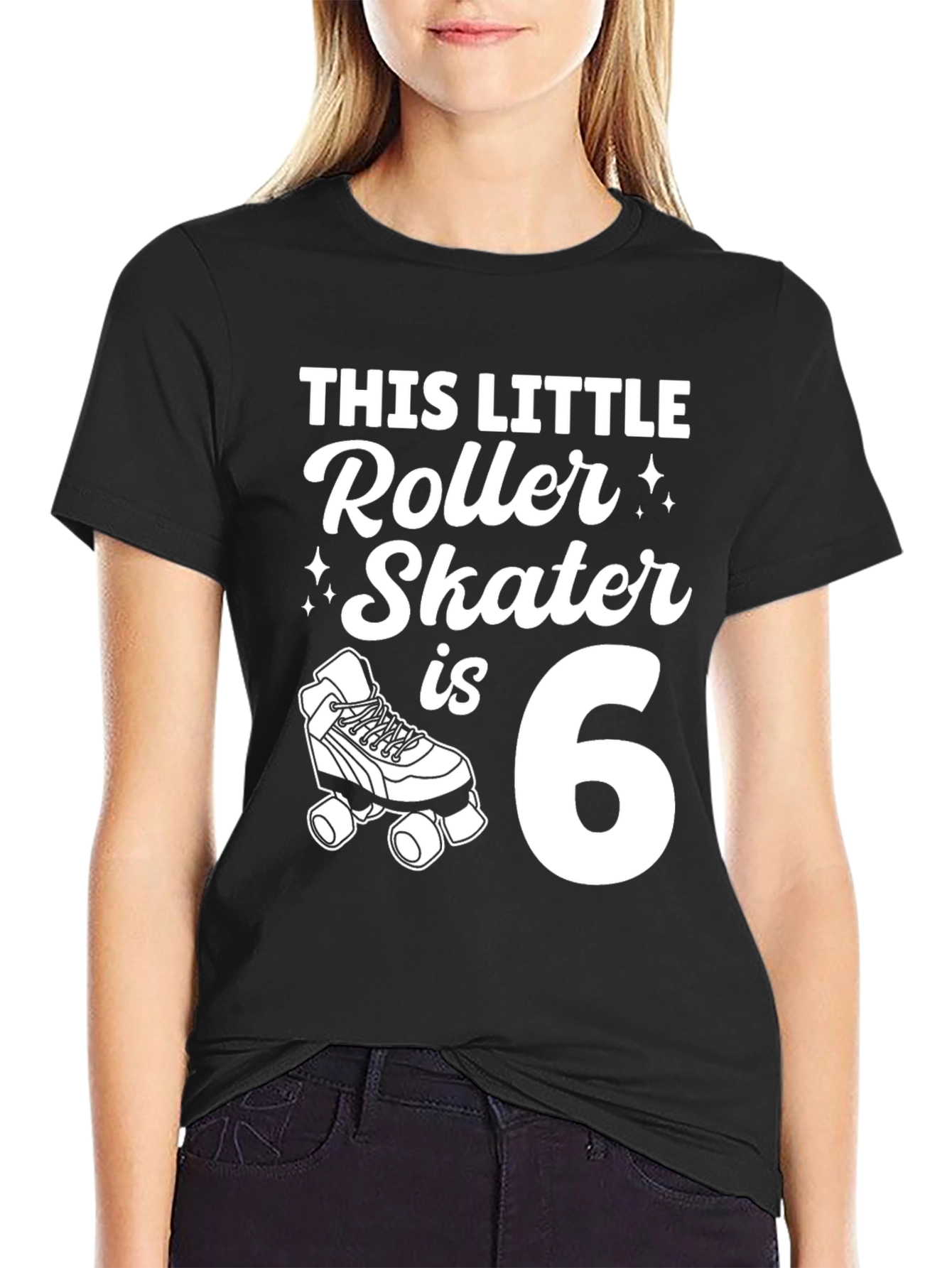This Little Roller Skater Is 6 - Birthday T-Shirt