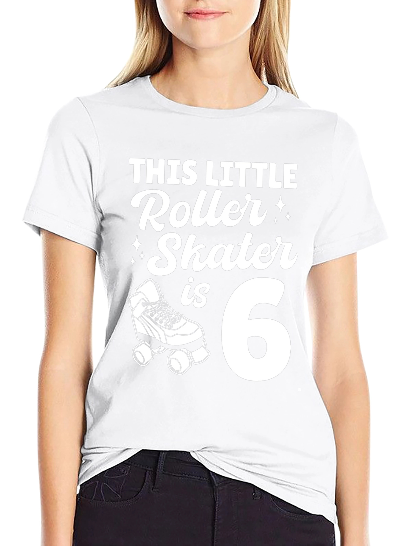 This Little Roller Skater Is 6 - Birthday T-Shirt