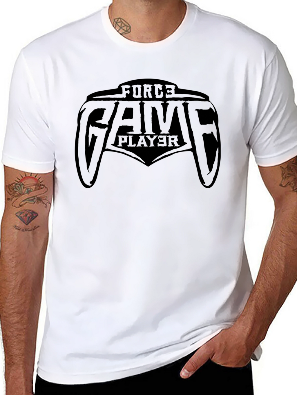 Force Game Player Black T-Shirt