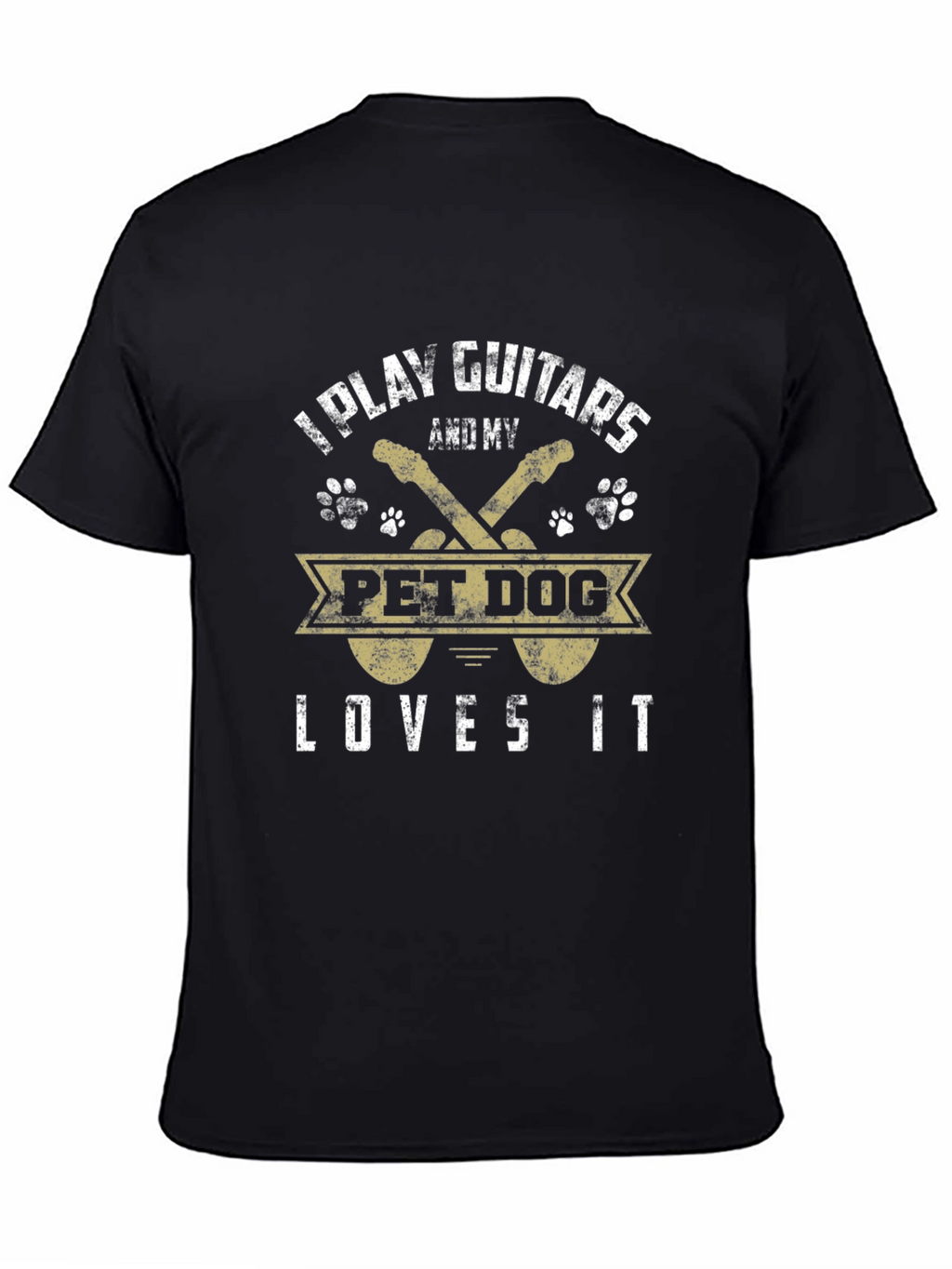 I Play Guitars My Dog Loves It T-Shirt – Music Dog Lover Tee