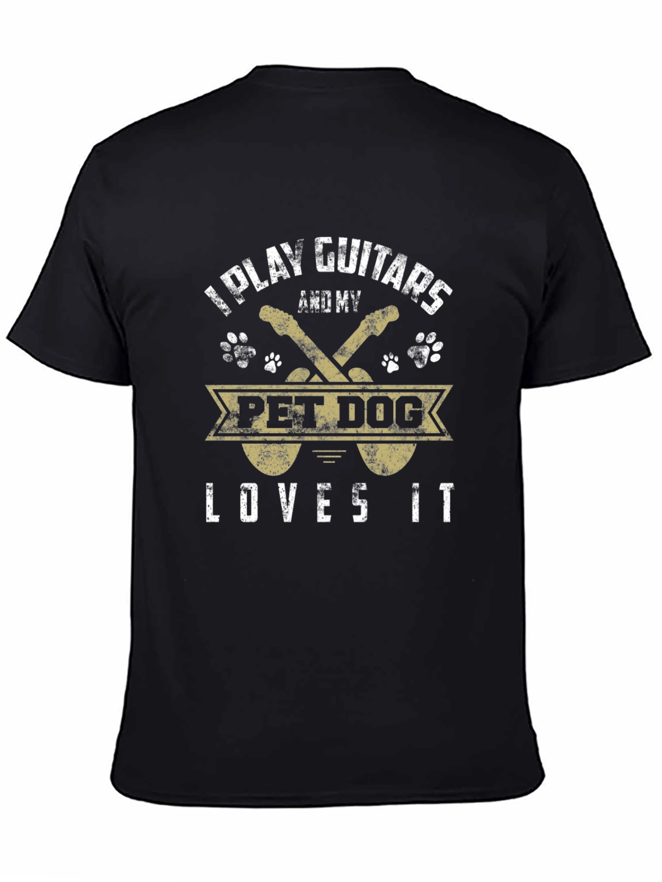 I Play Guitars My Dog Loves It T-Shirt – Music Dog Lover Tee