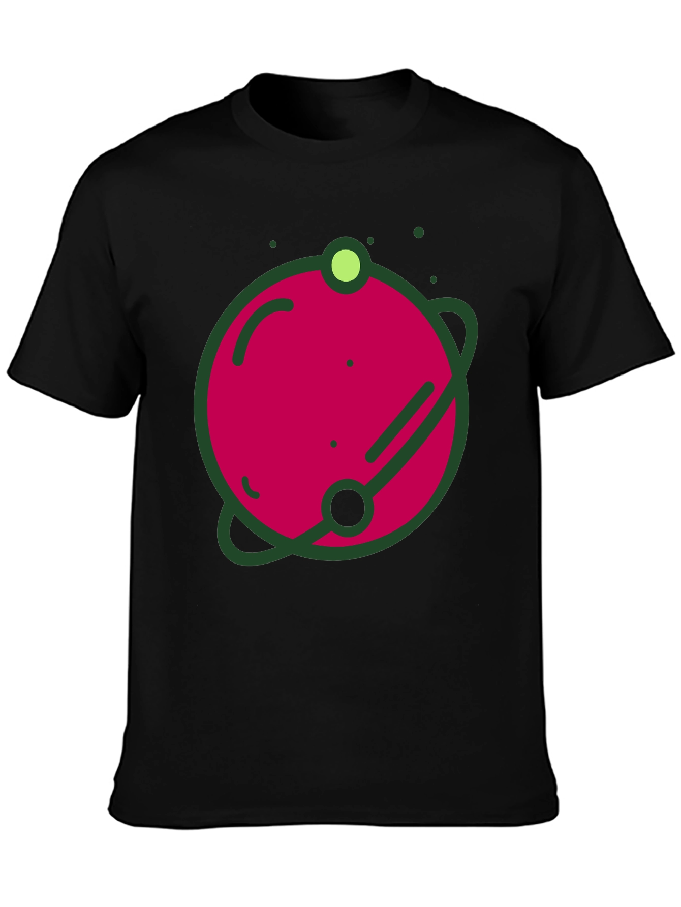Planet Graphic Black T-Shirt - Stylish Casual Wear