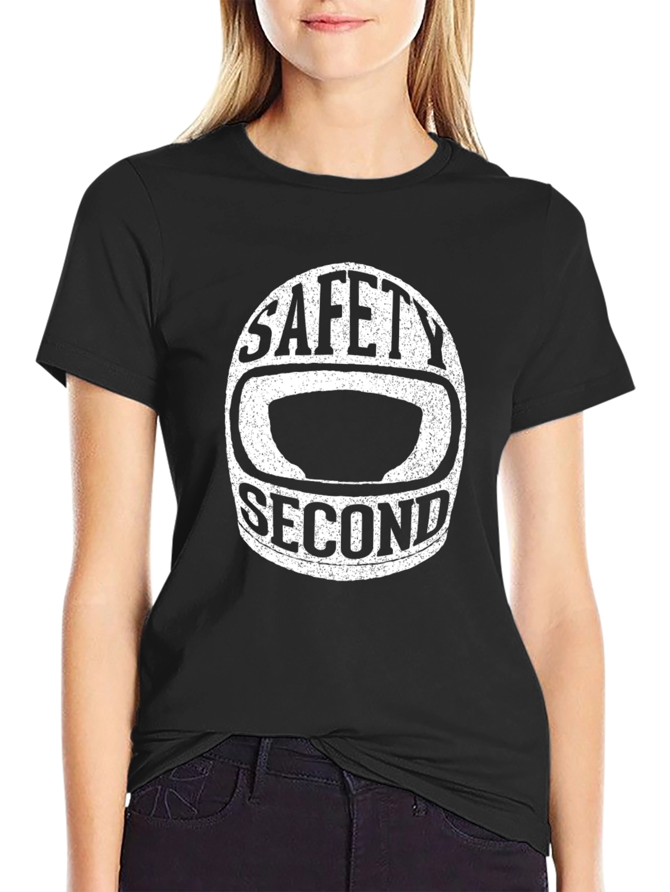Safety Second Graphic Tee - Black Cotton T-Shirt
