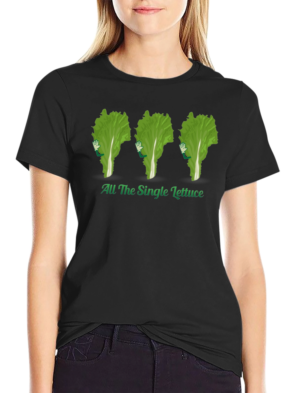 All The Single Lettuce T-Shirt - Black