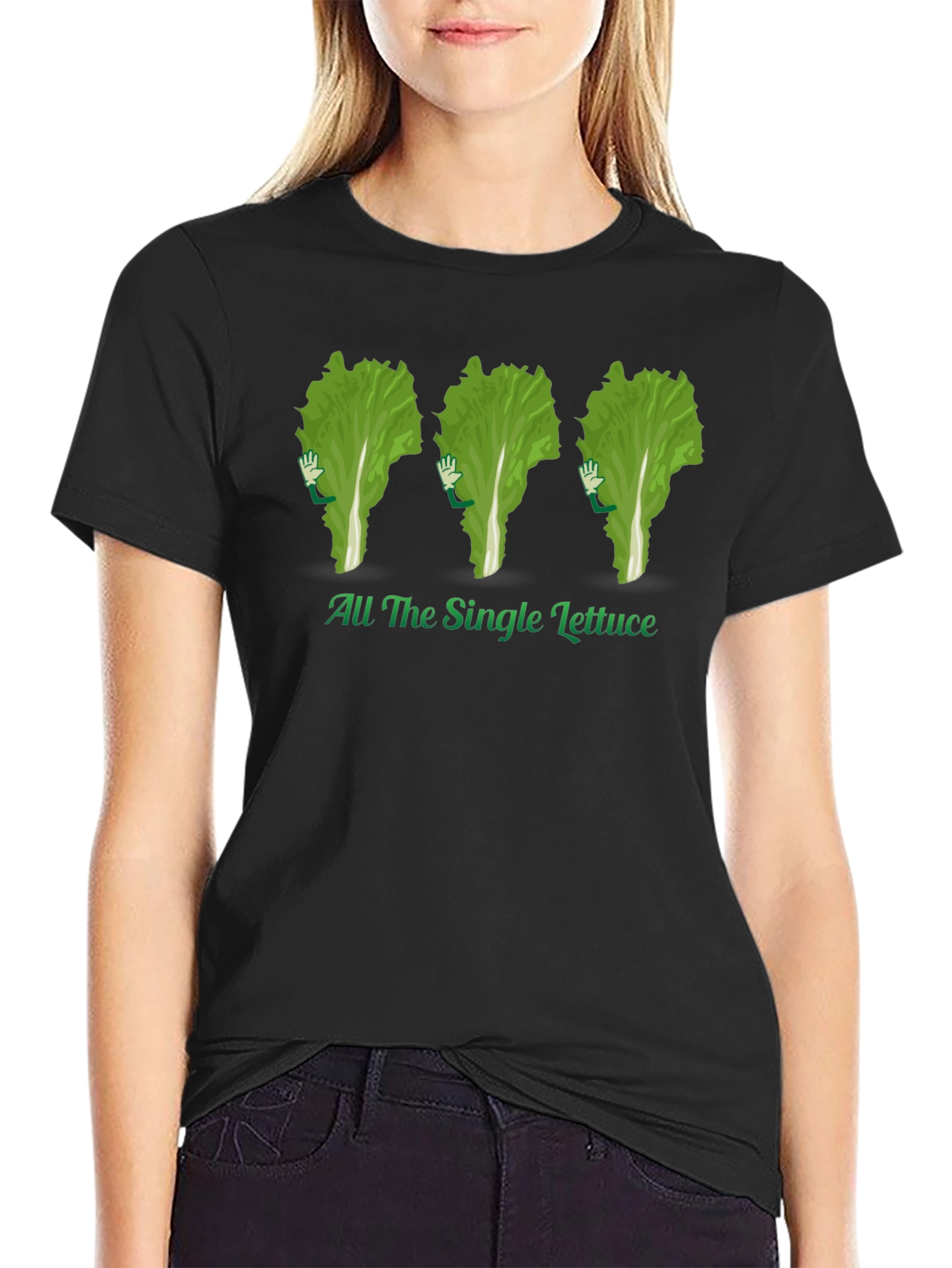 All The Single Lettuce T-Shirt - Black