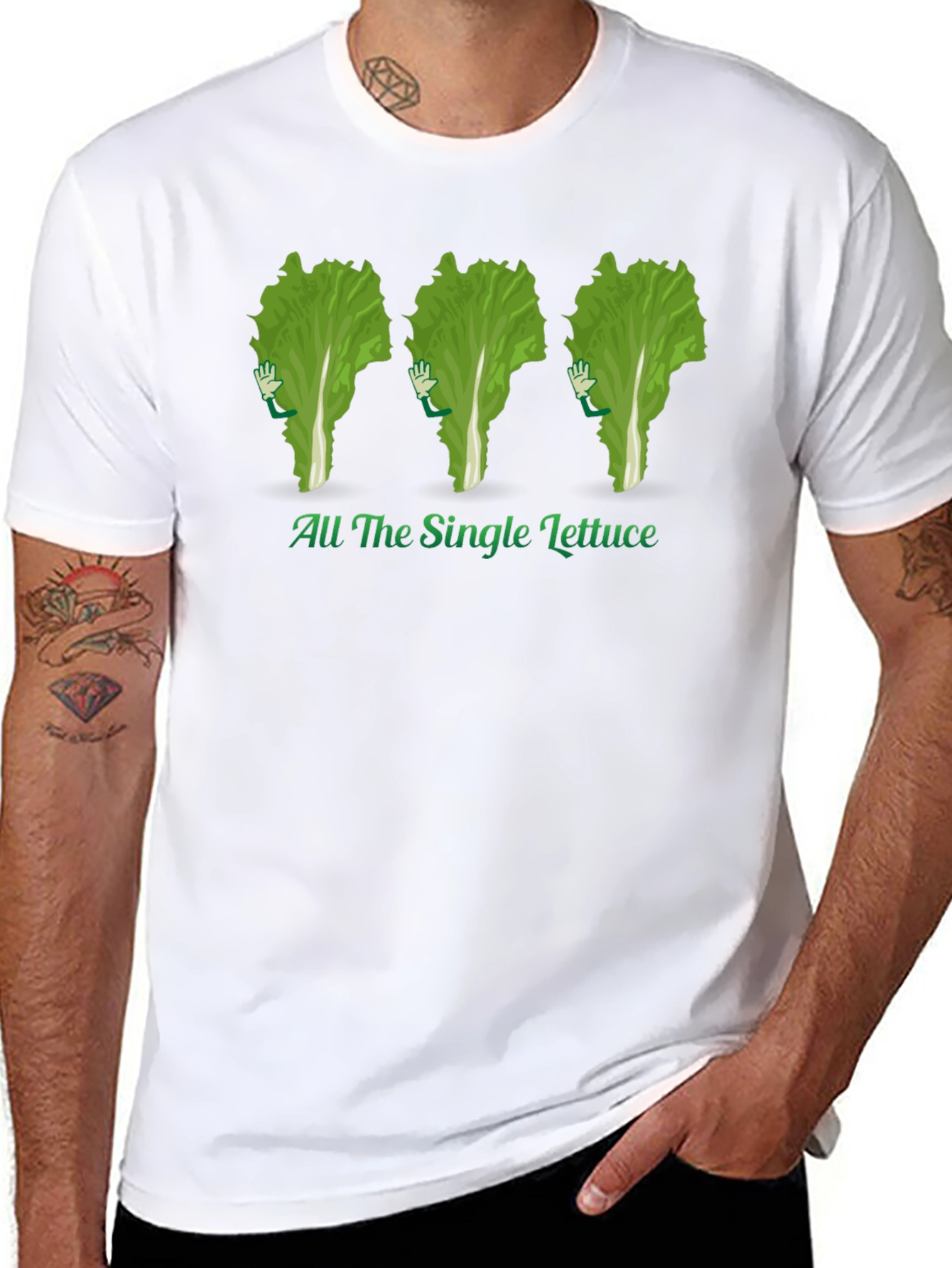 All The Single Lettuce T-Shirt - Black