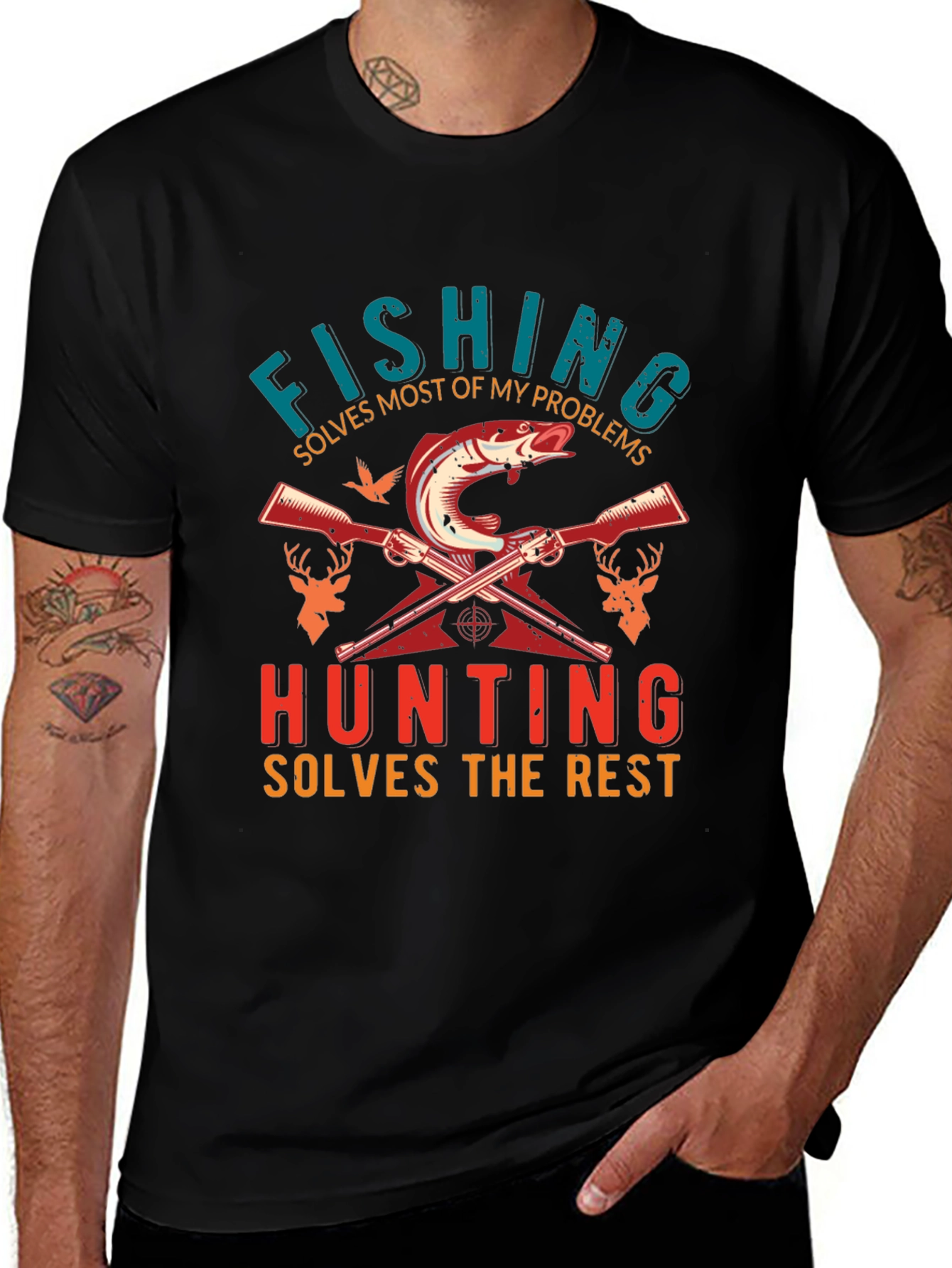 Fishing and Hunting Graphic Tee