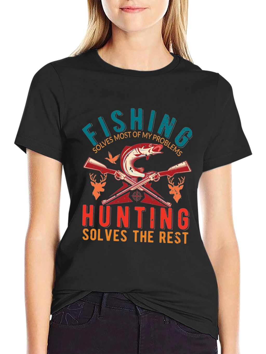 Fishing and Hunting Graphic Tee