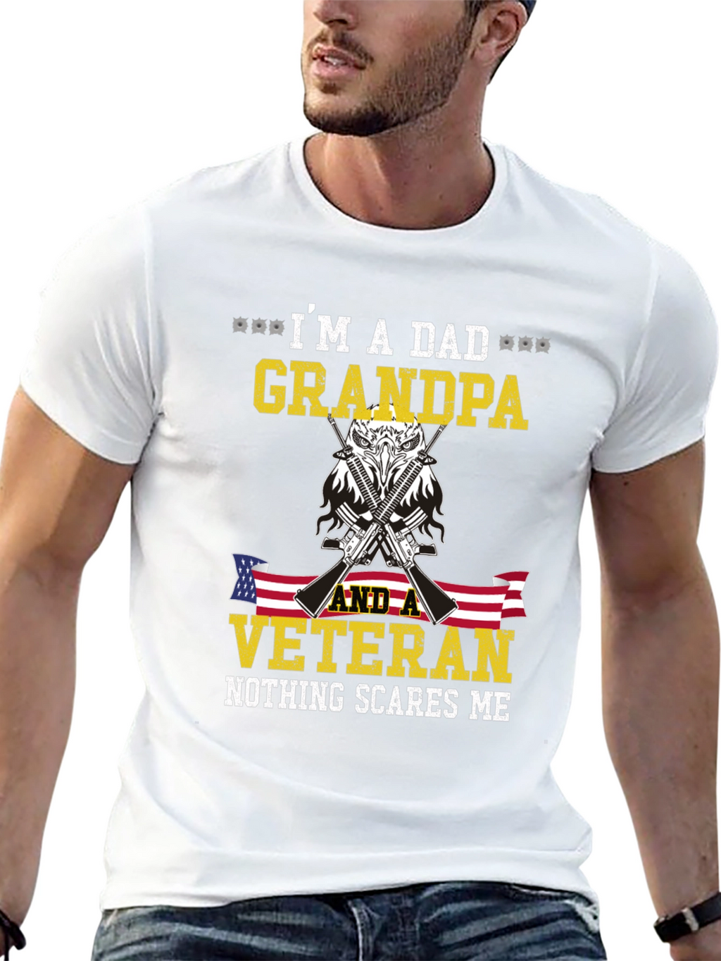 Im a Dad Grandpa Veteran T-Shirt