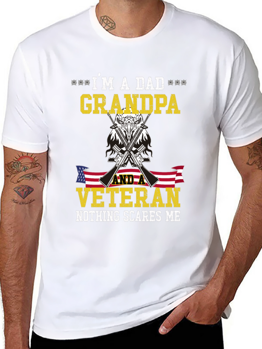 Im a Dad Grandpa Veteran T-Shirt
