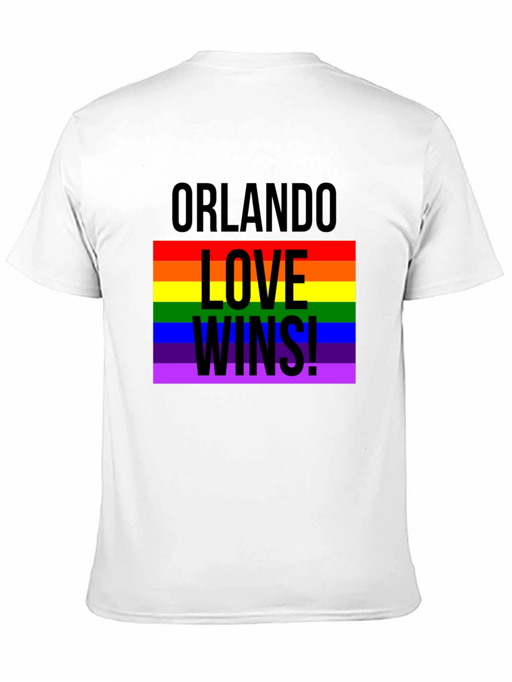 Orlando Love Wins! Black Graphic T-Shirt
