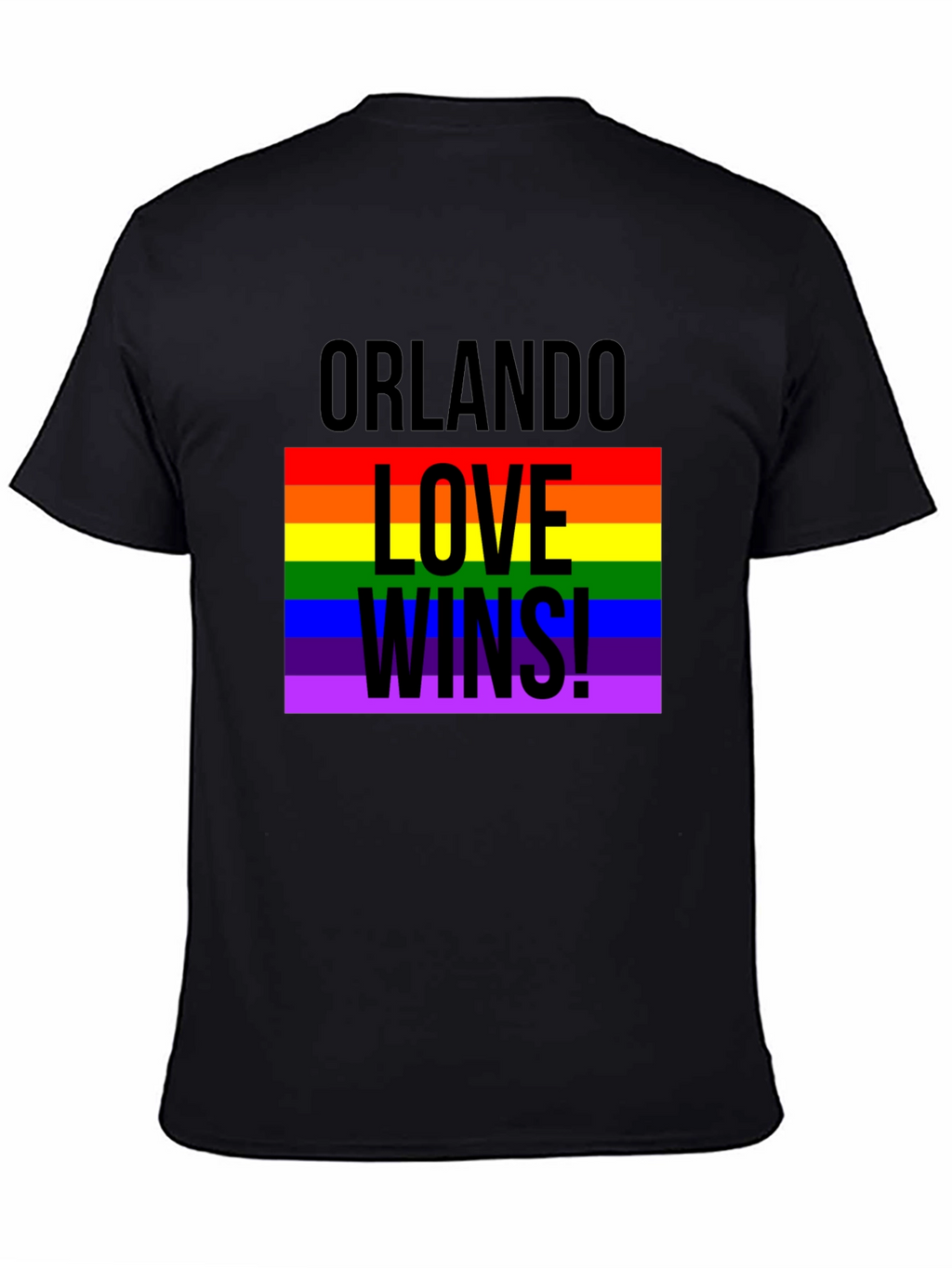 Orlando Love Wins! Black Graphic T-Shirt