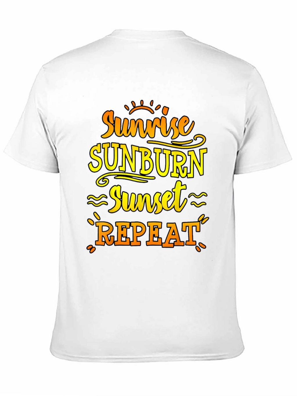 Sunrise Sunburn Sunset Repeat Black T-Shirt