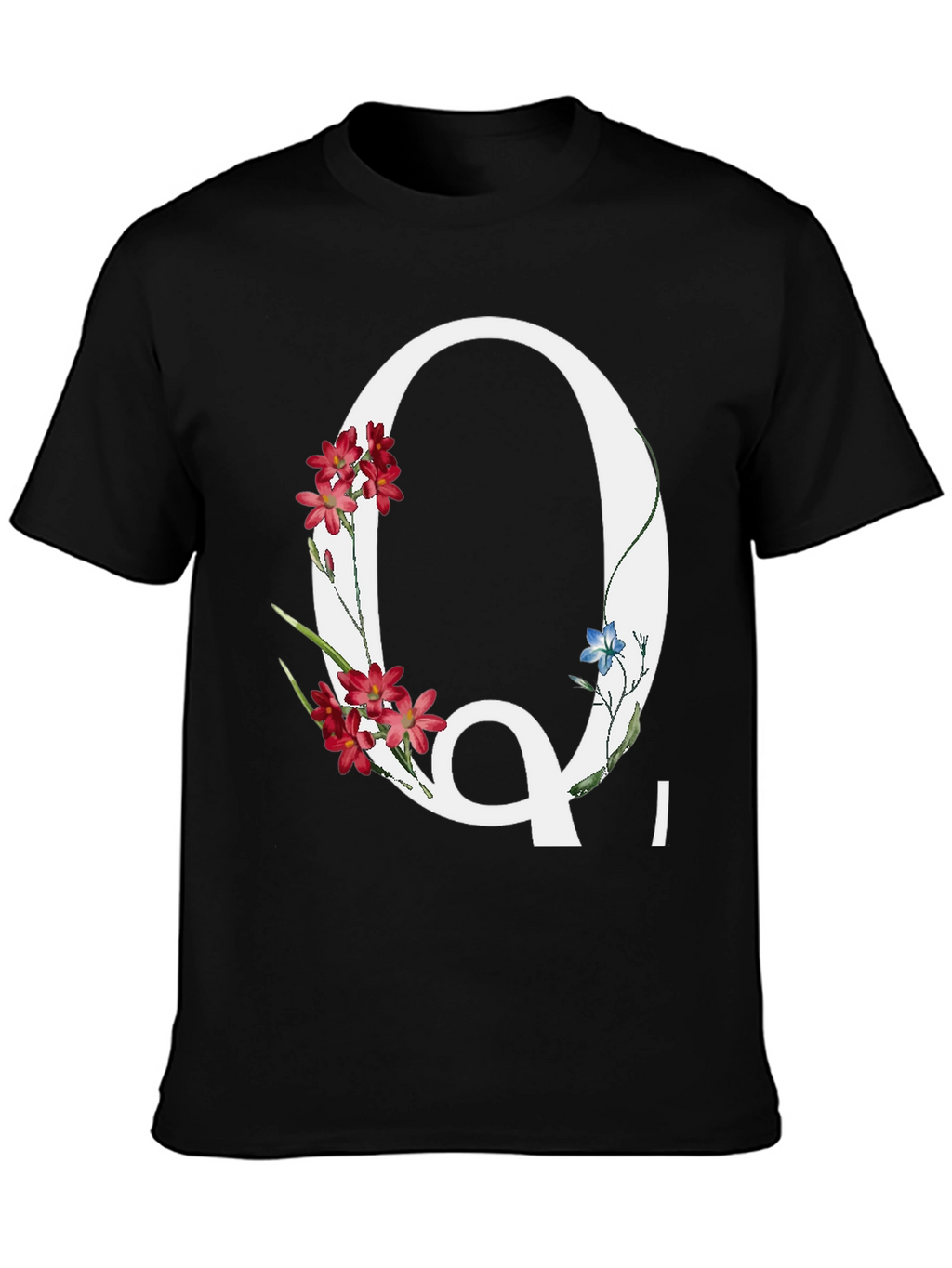 Floral Letter Q Graphic Tee