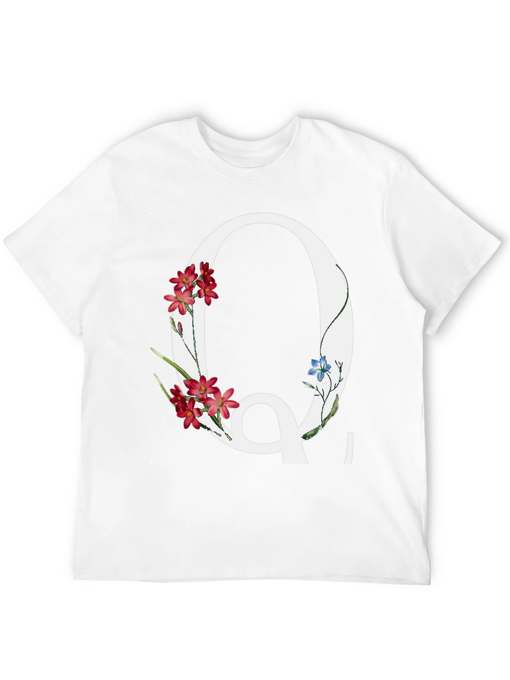 Floral Letter Q Graphic Tee