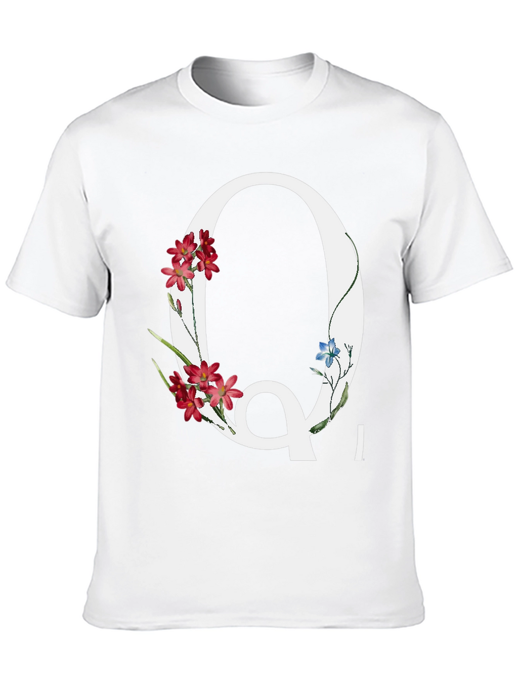 Floral Letter Q Graphic Tee