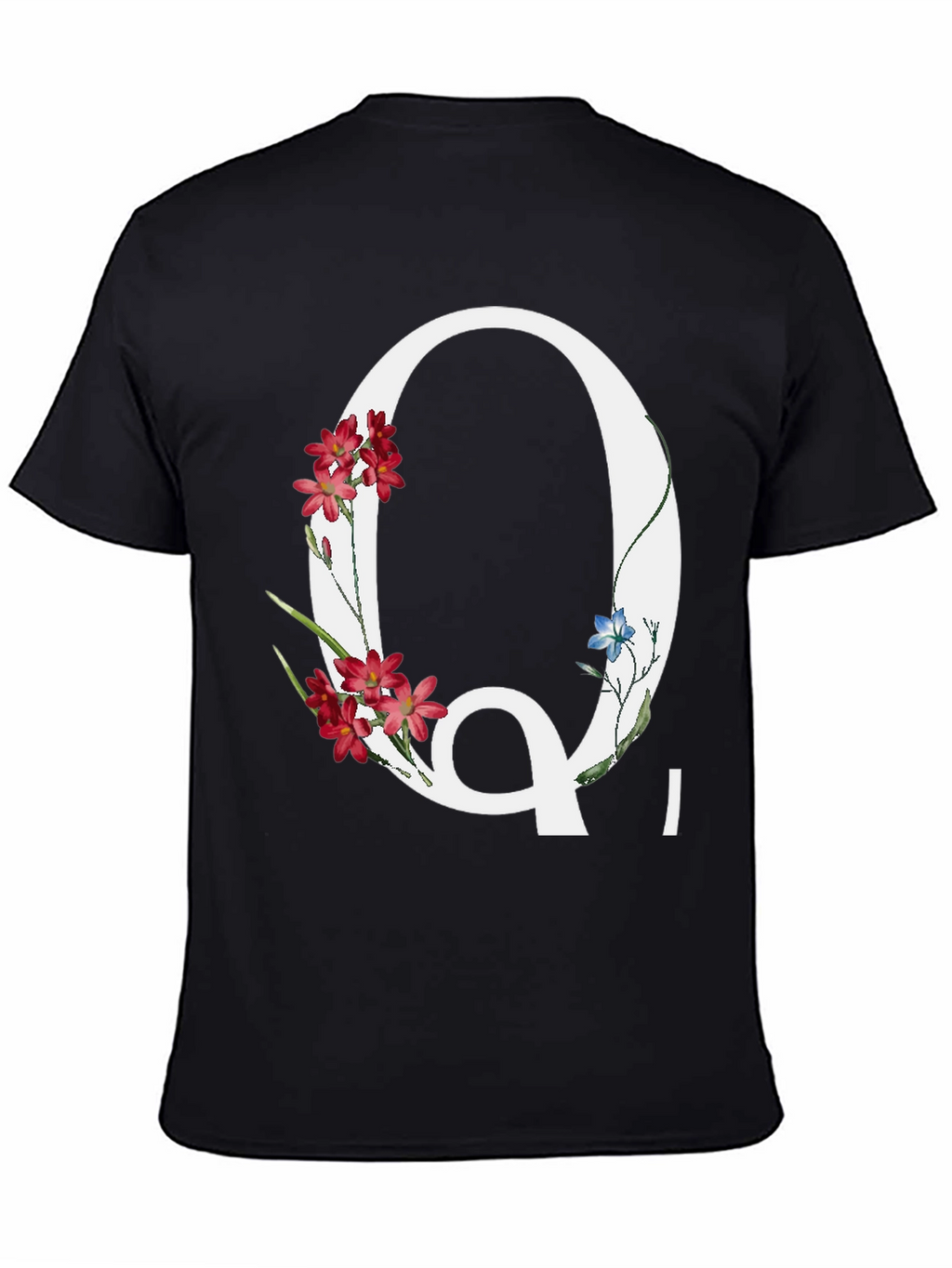 Floral Letter Q Graphic Tee